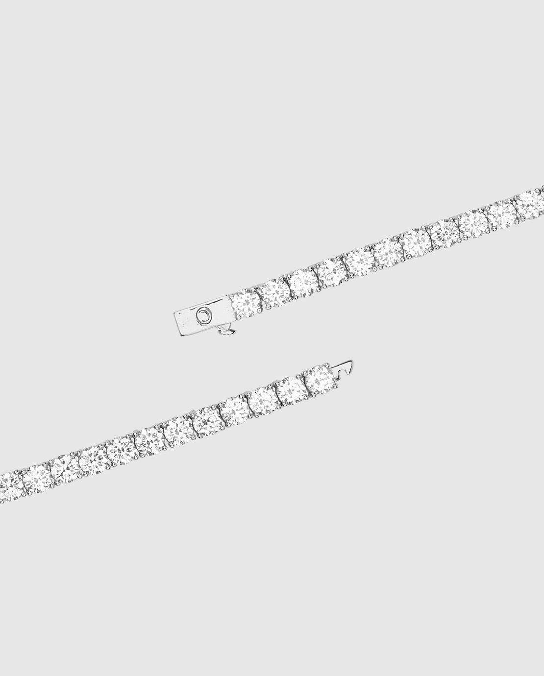 5mm Tennis Bracelet - White Gold - Cernucci